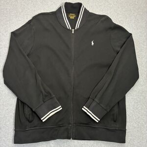 Polo Ralph Lauren Men’s XL Black Full Zip Track Jacket Pony Logo Bomber